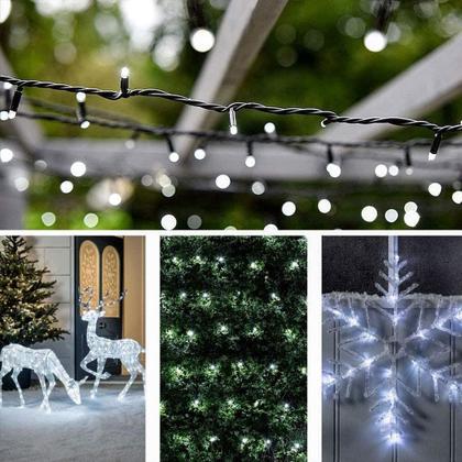 Imagem de Luzes de corda de Natal weillsnow 200 LED 20 m à prova d'água