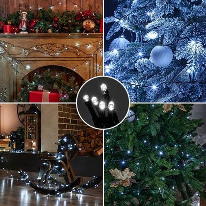 Imagem de Luzes de corda de Natal weillsnow 200 LED 20 m à prova d'água