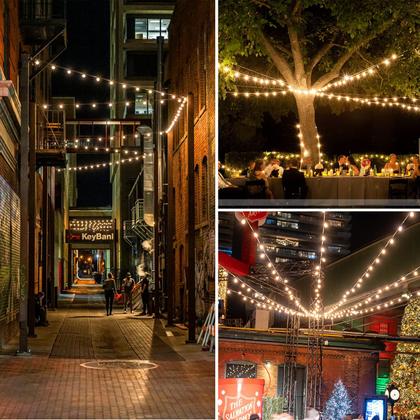 Imagem de Luzes de corda externas Mlambert 15m G40 LED impermeável