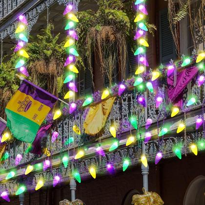 Imagem de Luzes de corda Huacenmy Solar C6 Strawberry 50 LED 8 modos