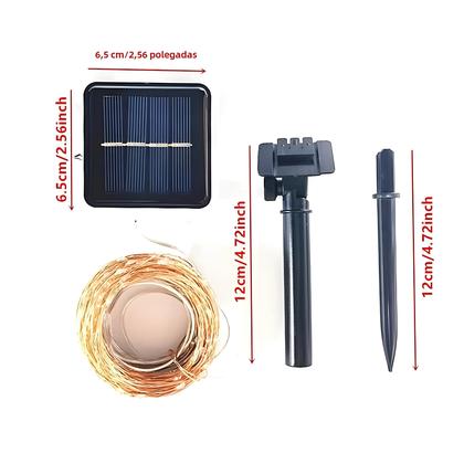 Imagem de Luzes de Corda Solar à Prova d'Água com 100/200 LEDs - Luzes de Fada para Exteriores