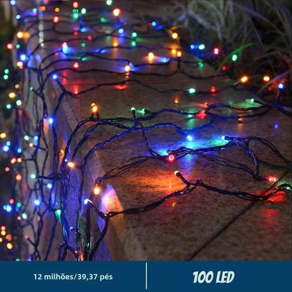 Imagem de Luzes de Cordas Solares LED à Prova d'Água - 300 LEDs, 8 Modos - Ideal para Natal e Decoração Externa