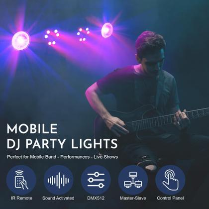 Imagem de Luzes de Discoteca DJ Telbum 4 em 1 LED DMX512 Ativadas por Som