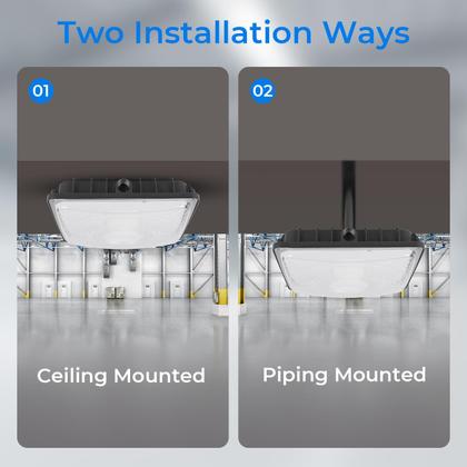 Imagem de Luzes de dossel LED CINOTON 40W 5600LM 5000K IP65 100-277V 1 pacote
