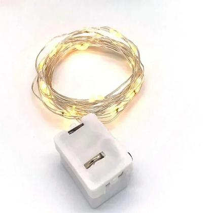 Imagem de Luzes de Fada LED com Fio de Cobre - 20 Unidades, 3 Modos e Alimentação por Bateria
