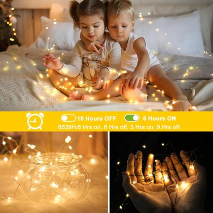 Imagem de Luzes de fadas de Natal KNONEW 400FT 1200 LED branco quente