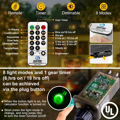 Imagem de Luzes de fadas de Natal KNONEW 400FT 1200 LED branco quente