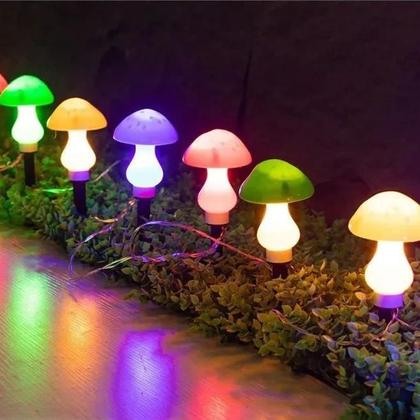 Imagem de Luzes de Fadas Solares à Prova D'Água com 12 LEDs - Para Jardim e Quintal