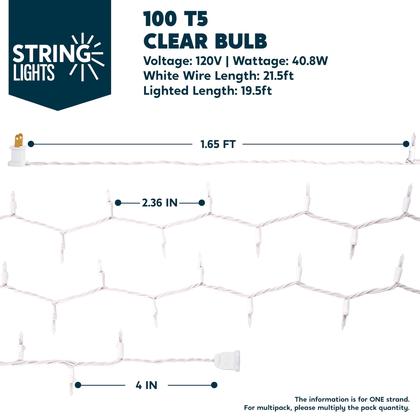 Imagem de Luzes de Natal Joiedomi 100 Warm White 21,5 m ao ar livre/interno