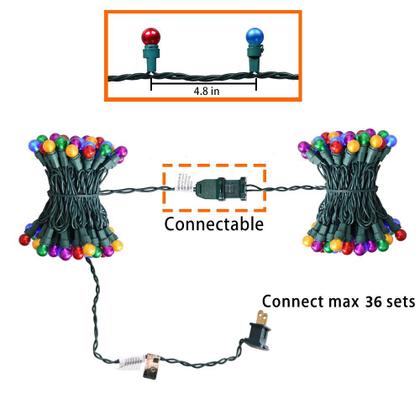 Imagem de Luzes de Natal Lucklig 19 pés 70 LED Globe String Lights