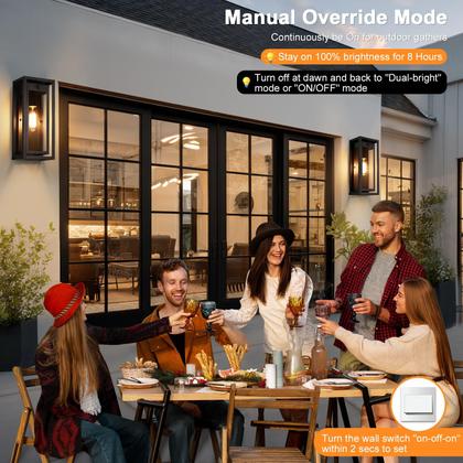 Imagem de Luzes de parede externas Slypadan 15 Motion Sensor, pacote com 2