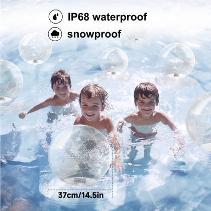 Imagem de Luzes de piscina flutuantes Nowlaby, alimentadas por energia solar, 14,5 cm, 2 unidades