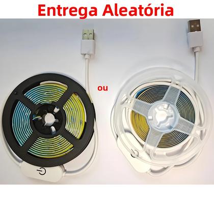 Imagem de Luzes de Tira LED COB Reguláveis com Sensor de Toque - 5V USB - Fita Flexível para TV e Espelho