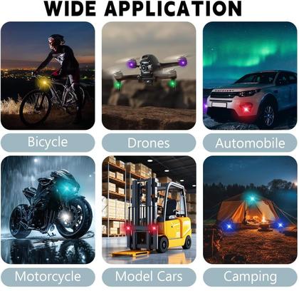 Imagem de Luzes Estroboscópicas LED Sem Fio LRalchl - Kit com 4 Unidades e Controle Remoto