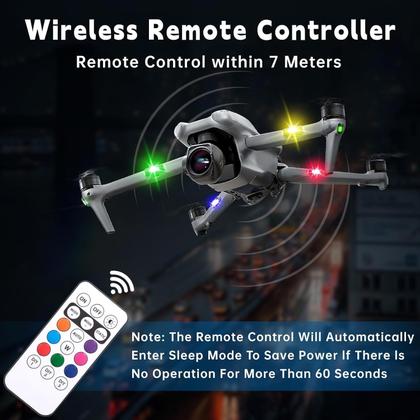 Imagem de Luzes Estroboscópicas LED Sem Fio LRalchl - Kit com 4 Unidades e Controle Remoto