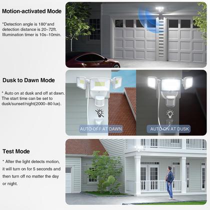 Imagem de Luzes externas Onforu 65W LED Motion Sensor 6500LM 6500K