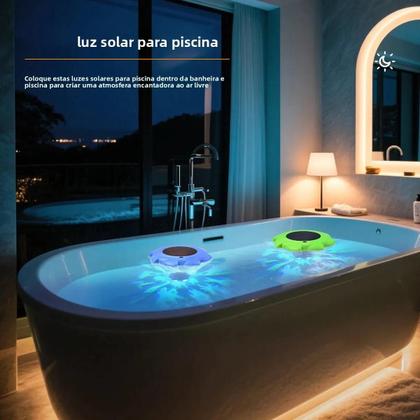 Imagem de Luzes Flutuantes LED Solares Que Mudam De Cor Com Sensor Inteligente Para Decoração De Jardim E