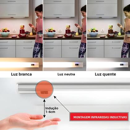 Imagem de Luzes LED Com Sensor De Movimento Para Abaixo De Armários 30 40 50cm Interruptor De Toque Para