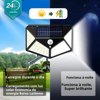Imagem de Luzes LED Solares À Prova d'Água Para Exterior Com Sensor De Movimento Para Jardim, Quintal, Lâmpada
