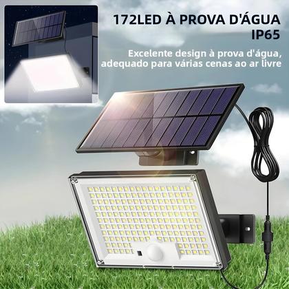 Imagem de Luzes LED Solares Para Exterior À Prova d'Água Com Sensor De Movimento Lâmpada De Parede Sem Fio