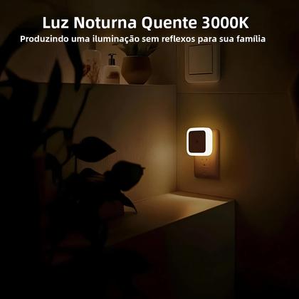 Imagem de Luzes Noturnas LED Para Quarto Infantil, Banheiro, Escada E Corredor, Luz Mini Quadrada Com Sensores