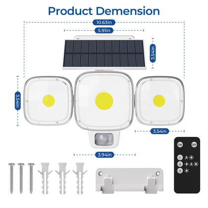 Imagem de Luzes Solares com Sensor de Movimento CINOTON 3 Modos IP65 à Prova d'Água 2 Unidades