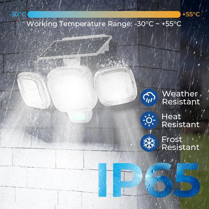 Imagem de Luzes Solares com Sensor de Movimento CINOTON 3 Modos IP65 à Prova d'Água 2 Unidades