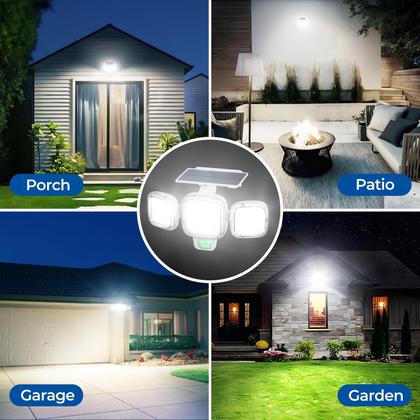 Imagem de Luzes Solares com Sensor de Movimento CINOTON 3 Modos IP65 à Prova d'Água 2 Unidades