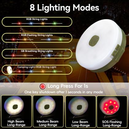 Imagem de Luzes solares de acampamento LEDLAY 10m com 8 modos