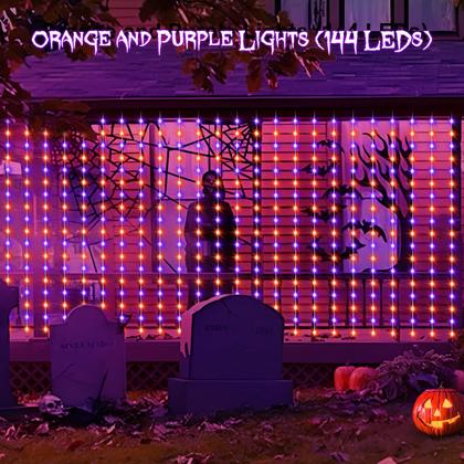 Imagem de Luzes solares de cortina de Halloween echosari 2.4x1.8m 144 LED IP65