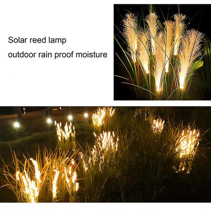 Imagem de Luzes solares de jardim Fibra óptica decorativa ao ar livre 2 unidades de luzes solares alimentadas por flores ip65 estacas de jardim à prova d'água luzes decorativas para estrada de quintal