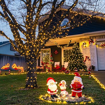 Imagem de Luzes solares de Natal JMEXSUSS 400 LED 46m Warm White