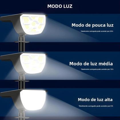 Imagem de Luzes Solares de Paisagem com 72/68 LEDs - IP65 à Prova d'Água - 3 Modos de Iluminação