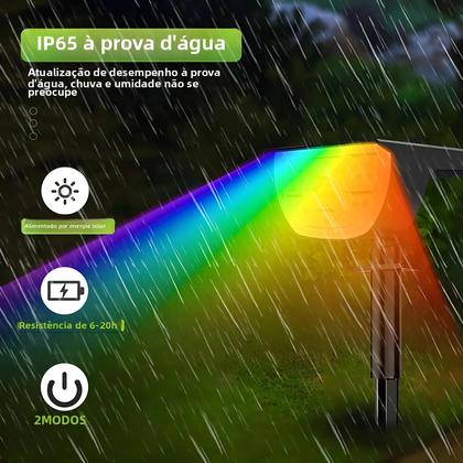 Imagem de Luzes Solares de Paisagem com 72/68 LEDs - IP65 à Prova d'Água - 3 Modos de Iluminação