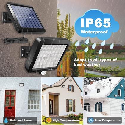 Imagem de Luzes solares de sensor de movimento ao ar livre Shuniu 56 LED IP65