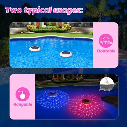 Imagem de Luzes solares flutuantes para piscina Goallim Flamingo RGB 2PCS IP68