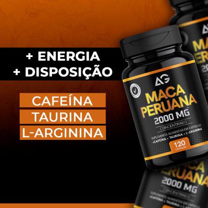 Imagem de Ma ca Pe ruana Concentrada 120 caps de 2000mg com Arginina Taurina Cafeína