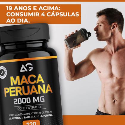 Imagem de Ma ca Pe ruana Concentrada 120 caps de 2000mg com Arginina Taurina Cafeína