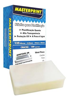 Imagem de Ma Mp-plastificacao Cracha 59x86 100 Folhas 125micras 0,05 E