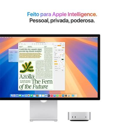 Imagem de Mac mini Apple Chip M4, CPU de 10 Núcleos, GPU de 10 Núcleos, Neural Engine de 16 Núcleos, Memória 24GB, SSD de 512GB, Prata - MCYT4BZ/A