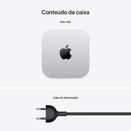 Imagem de Mac mini Apple Chip M4, CPU de 10 Núcleos, GPU de 10 Núcleos, Neural Engine de 16 Núcleos, Memória 24GB, SSD de 512GB, Prata - MCYT4BZ/A