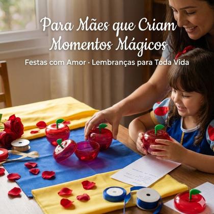 Imagem de Maça Acrílica 100 Peças Aniversário Criança Buffet Festa