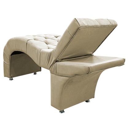 Imagem de Maca Estética com Encosto Dobrável Facial Capitonê Cílios Salão P02 Suede - Doce Sonho Móveis