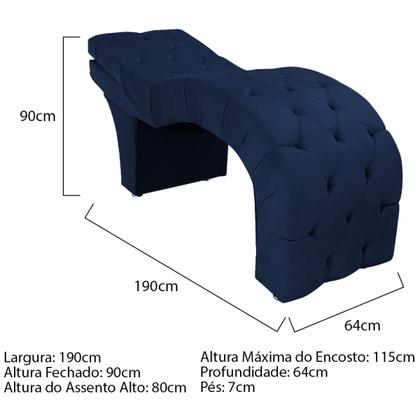 Imagem de Maca Estética com Encosto Dobrável Facial Capitonê Cílios Salão P02 Suede - Doce Sonho Móveis