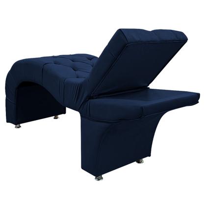 Imagem de Maca Estética com Encosto Dobrável Facial Capitonê Cílios Salão P02 Suede - Doce Sonho Móveis