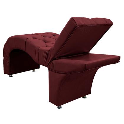 Imagem de Maca Estética com Encosto Dobrável Facial Capitonê Cílios Salão P02 Suede - Doce Sonho Móveis