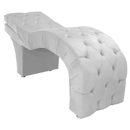 Imagem de Maca Estética com Encosto Dobrável Facial Capitonê Cílios Salão P02 Suede - Doce Sonho Móveis