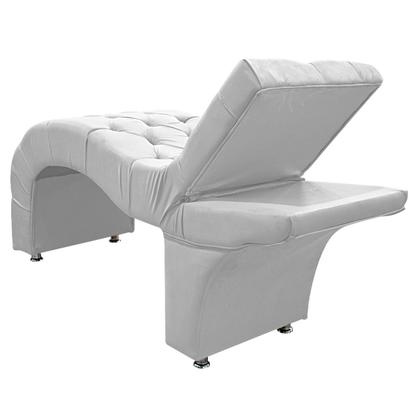 Imagem de Maca Estética com Encosto Dobrável Facial Capitonê Cílios Salão P02 Suede - Doce Sonho Móveis