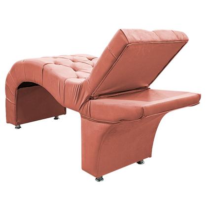 Imagem de Maca Estética com Encosto Dobrável Facial Capitonê Cílios Salão P02 Suede - Doce Sonho Móveis