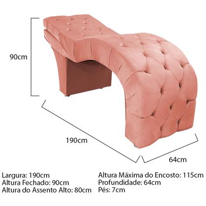 Imagem de Maca Estética com Encosto Dobrável Facial Capitonê Cílios Salão P02 Suede - Doce Sonho Móveis